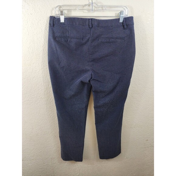 Old Navy Womens 8 Harper Blue White Dot Mid-Rise Fully Lined Stretch Pants - Picture 4 of 7